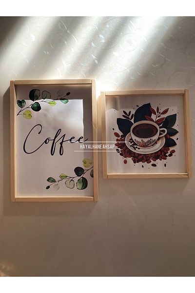 HAYALHANE AHŞAP Комплект дървени рамки за ъглова масичка за кафе