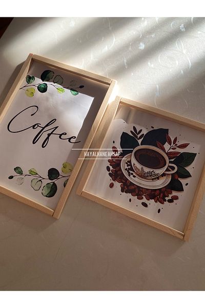 HAYALHANE AHŞAP Комплект дървени рамки за ъглова масичка за кафе