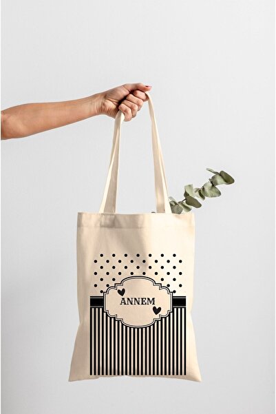 bezçantadünyası Anneler Günü (annem) Baskılı Bez Çanta