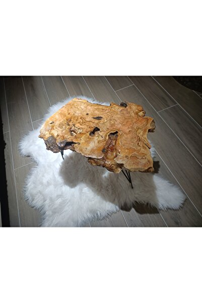 TRENDY CARPENTER Doğal Masif Ahşap Zeytin Sehpa 40cm - 50cm