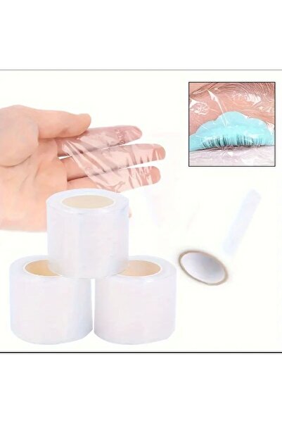DOUXTOUCHE 2 Adet Kirpik, Kaş Dövmesi  Kalıcı Makyaj Dövmesi İçin Tek Kullanımlık Plastik Şeffaf Sarma Film