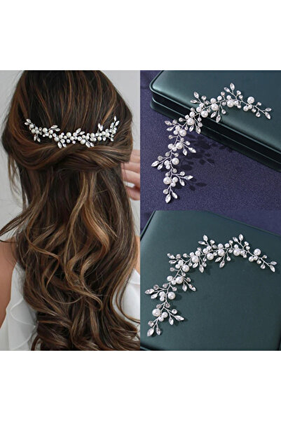 BBA TULLE STORE 20CM  KRİSTAL YAN MODEL GELİN TACI,GELİN SAÇ AKSESUARI GELİN ...