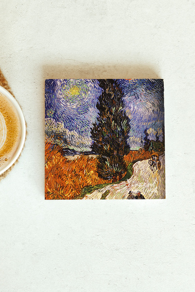 HEDİYEDİYE سلسلة فنسنت فان جوخ - كوستر حجري واحد