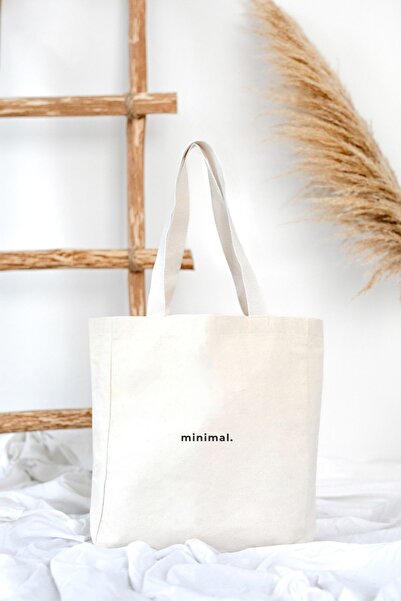 feinas Minimal Canvas tote Bag - Snap Fastener Inner Pocket 320gr 100% Cotton