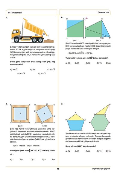 Marka Yayınları 2026 Tyt Geometri 10 Deneme Tamamı Video Çözümlü Marka Komisyon Kitabı 32 Sayfa