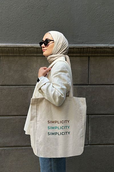 feinas Simplicity Canvas Tote Bag - ÇITÇIT Εσωτερική τσέπη 320GR 100% βαμβάκι