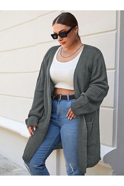 ATEMODAA Large Size Atemoda Cardigan with Pockets