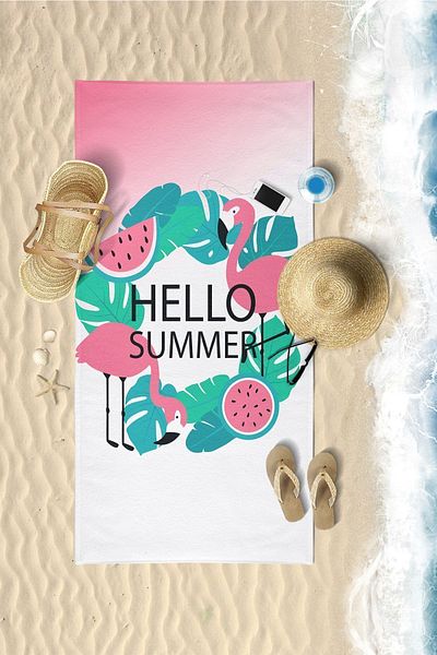 VEVİEN HOME Hello Summer Digital Printed 75x150 cm Πετσέτα θαλάσσης