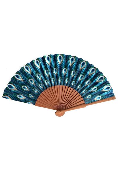 STATÜ Design Lab Peacock Tasarım, Tavus Kuşu Desen Ahşap Yelpaze