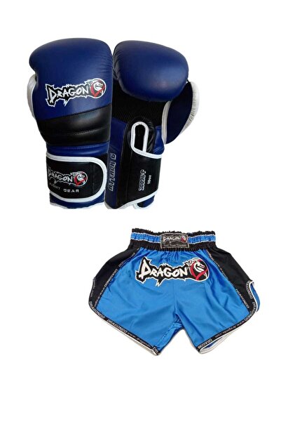 Dragondo Attack Boks Eldiveni 10 Oz, Retro Şort 2 li Set Kick Boks Muay Thai ...
