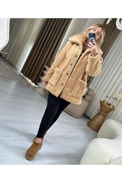 Jutenya WELSOFT SOFT FLEECE CARDIGAN BUTTONED DAILY