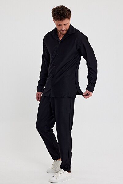 Plus Ninety Plusninety Men's Black Oversize Corduroy Suit