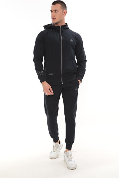 SOCCER Hooded Zippered Sports Men's Tracksuit Set 11814