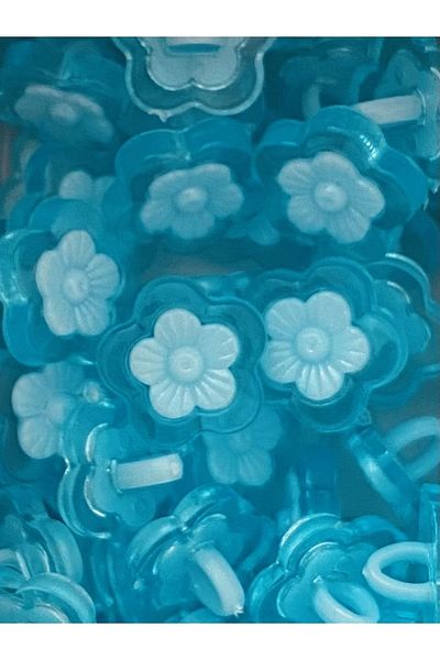 Öztürk Transparent plastic daisy baby button with bottom sewing. 1.5cm. 6 pack.