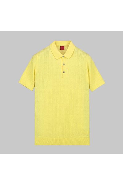 Sarar Συνέντευξη Πλεκτά Polo Neck Κίτρινο T-shirt
