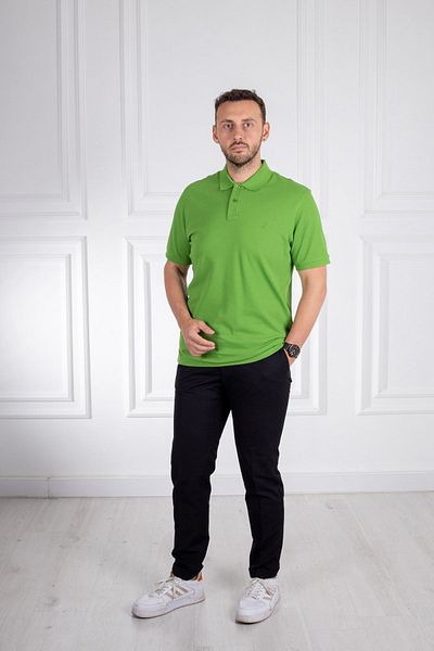 Sarar Συνέντευξη Περιτυλίγματος Polo Neck 100% βαμβακερό πράσινο μπλουζάκι