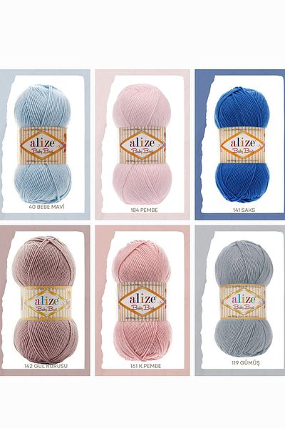 Alize Baby Best Anti-Pilling Baby Knitting Yarn - 10% Bamboo 90% Acrylic, Μαλακό ανθεκτικό νήμα πλεξίματος μωρού