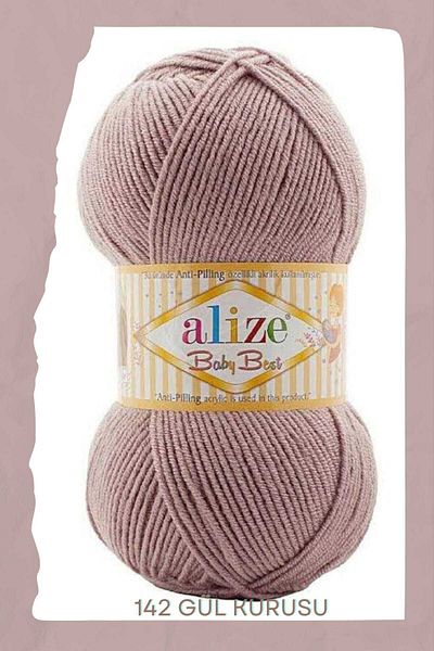 Alize حبل حياكة للأطفال مضاد للقطع - 10% من الخيزران، 90% من الأكريليك، حبل حياكة ناعم ومتين للأطفال