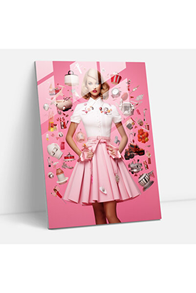 PaintedAnarchy Barbie Collage Glass Print - Barbie, Glass Art, Visually Capti...