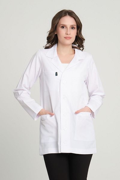 Aytcollectionmedical Shirt Collar Jacket Length White Women Doctor Teacher Lab Coat