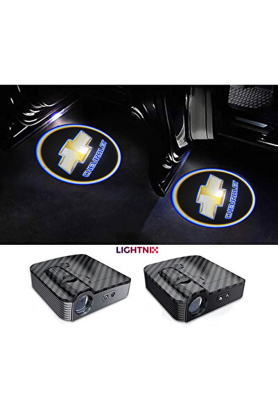 LIGHTNIX Chevrolet Araçlar İçin Pilli Yapıştırmalı Fotoselli Kapı Altı LED Lo...