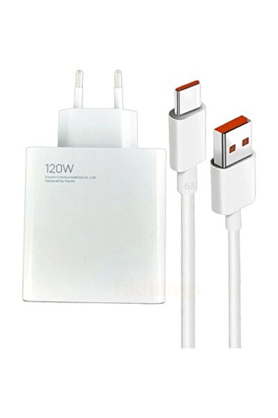 ecocenter Xiaomi Huawei Oppo Poco Uyumlu Turbo 120W Hızlı Şarj Destekli Adaptör ve Kablo Seti