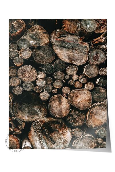 Postifull Poster rustic fără rame, pictură nordică maro, NR:121 Fotografie cu...