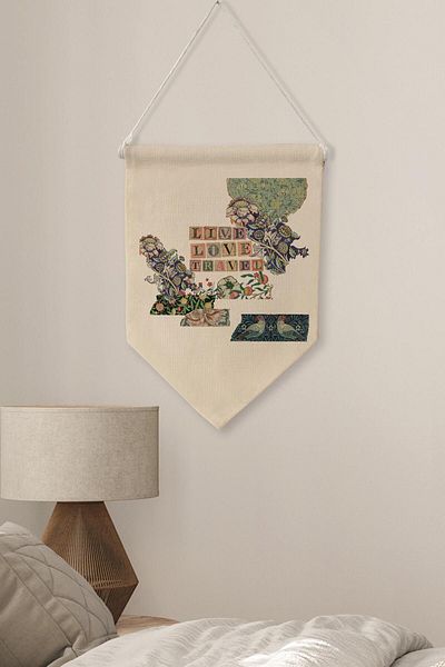 Postifull Pinterest Διακόσμηση γραφείου και δωματίου - Σειρά Art Canvas Pennant Duar Cover NO:434