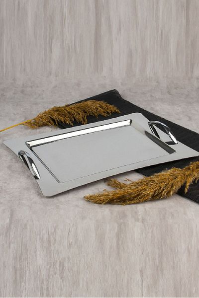 Nehir Clove Plain 18/10 Stainless Steel Tea Coffee Serving Tray