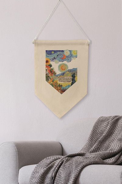 Postifull Art Series Flame Canvas Duar Cover - Διακόσμηση κουζίνας και δωματίου NO:433