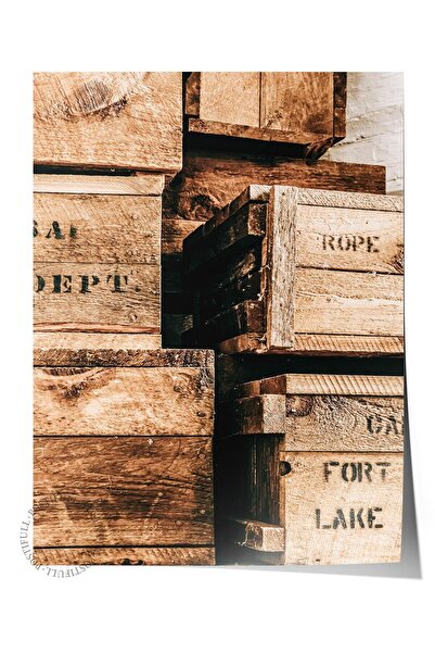 Postifull Poster rustic fără rame, pictură nordică maro, NR:78 Fotografie cu ...