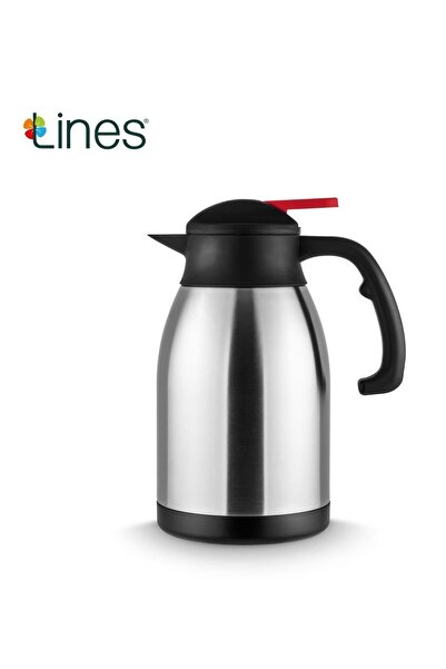 Lines 2 Liter Stainless Steel Copper Thermos - INOX