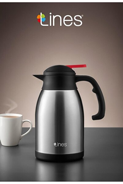 Lines 2 Liter Stainless Steel Copper Thermos - INOX