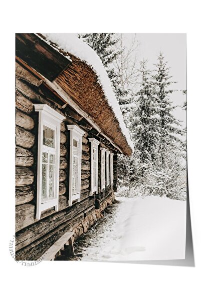 Postifull Рустичен плакат без рамка, скандинавска кафява картина, NO:116 Дърв...