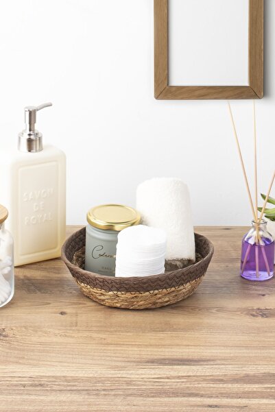 Porsima 15293 Coș rotund decorativ din răchită - Organizator multifuncțional ...