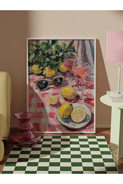 Postifull Maximalist Painting Set, 3Pcs White Frame and Poster - Bedroom, Kitchen, Living Room Wall Decoration