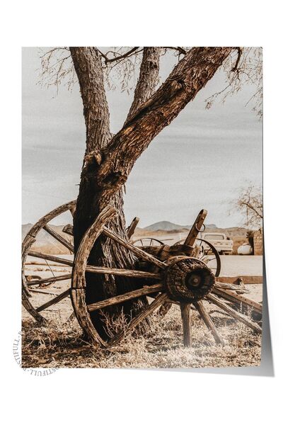Postifull Rustic Çerçevesiz Poster, İskandinav Kahverengi Tablo, NO:30 Eski T...
