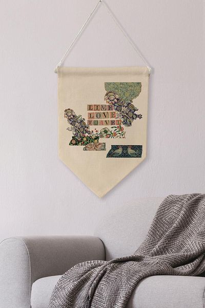 Postifull Pinterest Διακόσμηση γραφείου και δωματίου - Σειρά Art Canvas Pennant Duar Cover NO:434