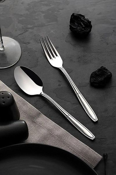 Nehir Buket Simple 12 Person 84 Piece Stainless Steel Fork Spoon Knife Set