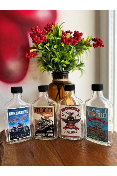 COLD BREW TREND by uğur cadırcı زجاجة زجاجية 200 مل - سلسلة المحرك - 4 قطع من...