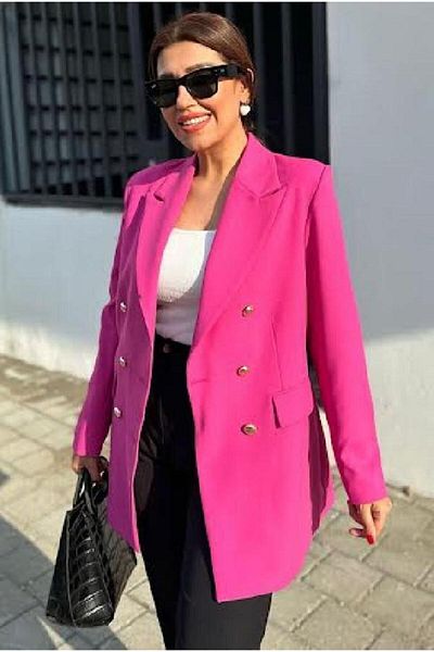 PARKDERİN LARGE SIZE GOLD BUTTONED BLAZER JACKET