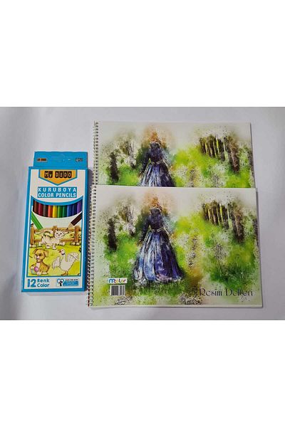 Dudo Baby Dry Painting Notebook and Pen Set