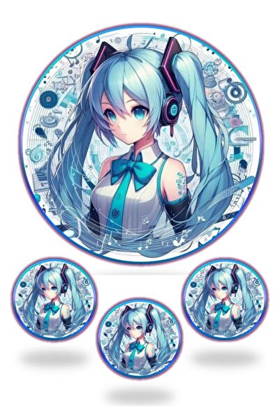 hediyehobihersey Hatsune Miku Şekerli Kağıda Baskı Yenilebilir Kağıt Pasta Ba...