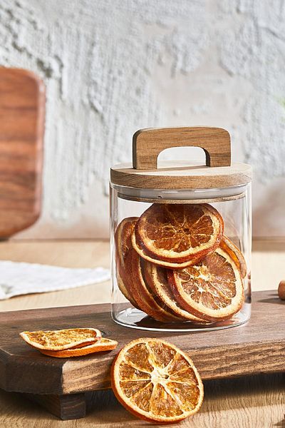 Vienev 3-Piece 700 ml Jar with Wooden Lid and Holder