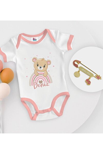 Bitmeyen Kartuş Bk Kids Kişiye Özel Isimli Pembe Bebek Body Zıbın Ve Kız Bebe...