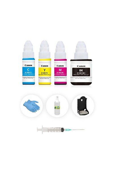 Canon E514 Için Orjinal Mürekkepli Siyah Ve Renkli Kartuş Dolum Seti