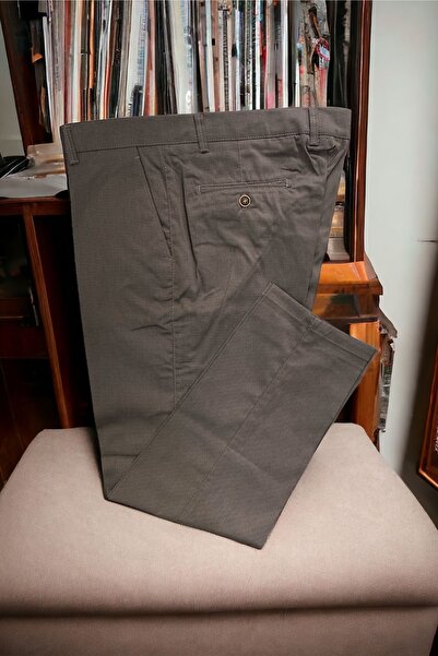 asmood Classic Fit Large Size Linen Trousers