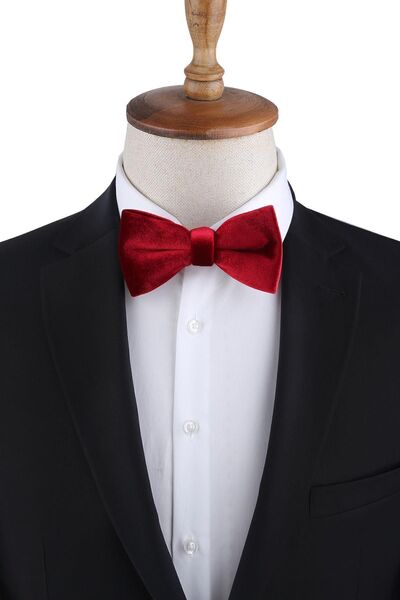 Kravatkolik Red Velvet Bow Tie P1686