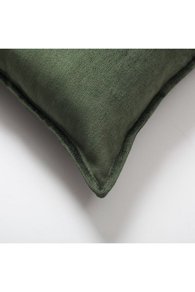 Fineroom Living Green Eliza Viscose Natural Natural Throw Pillow 50x50 (Includes Inner Pillow)