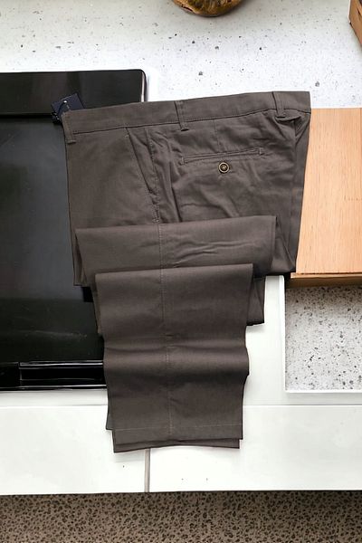 asmood Classic Fit Large Size Linen Trousers